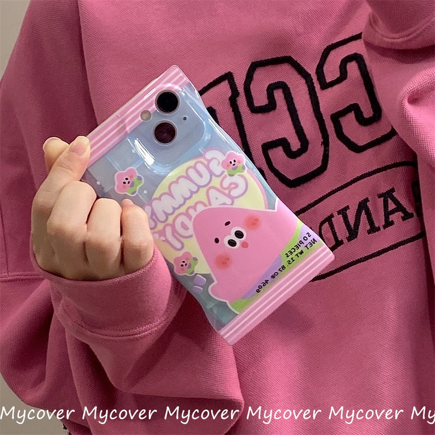 Ốp Điện Thoại Silicon Họa Tiết Hoạt Hình Màu Sắc Ngọt Ngào Cho iPhone 11 12 13 14 Pro Max X XR Xs Max 6 7 8 Plus SE 2020