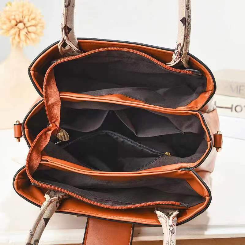 Ielgy Túi Đeo Chéo Màu Tương Phản Đơn Giản Thời Trang Dễ Phối Đồ Cho Nữ