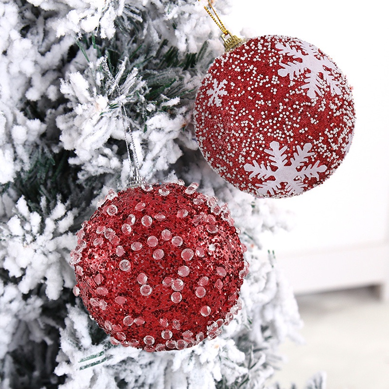 8cm quả châu nhỏ gọn trang trí cây thông noel độc đáo