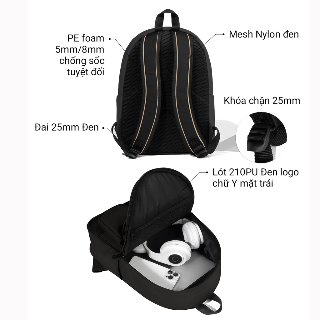 Balo Morden Nam Nữ Thời Trang Thương Hiệu Y2010 Nguyên Bản Ver7 21568 |YaMe|