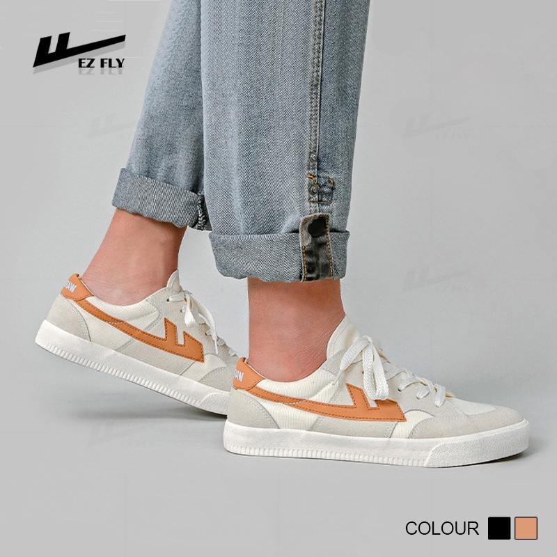 Giày thể thao nam nữ đế bằng cao cấp WAR03 hai màu đen nâu , Giày sneaker nam nữ chạy bộ thời trang thương hiệu WARRIOR