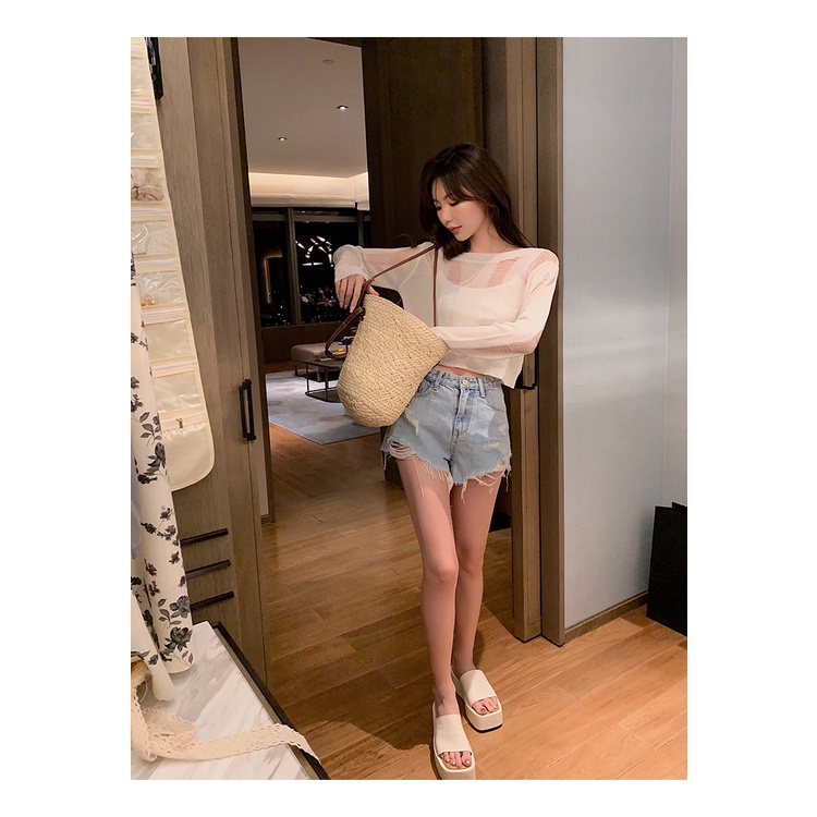 Áo Khoác cardigan Dệt Kim Mỏng Màu Trơn Thời Trang Mùa Thu Hàng Mới Dành Cho Bạn Nữ