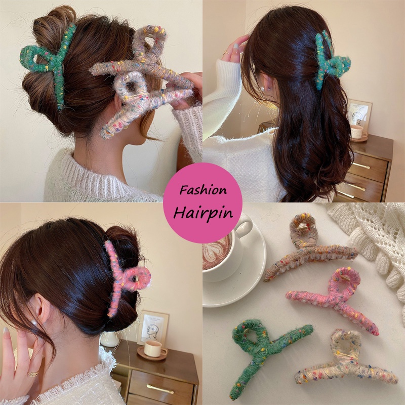 Kẹp Tóc Hình Cá Mập Phủ Lông Thời Trang Thu Đông Mới 2022