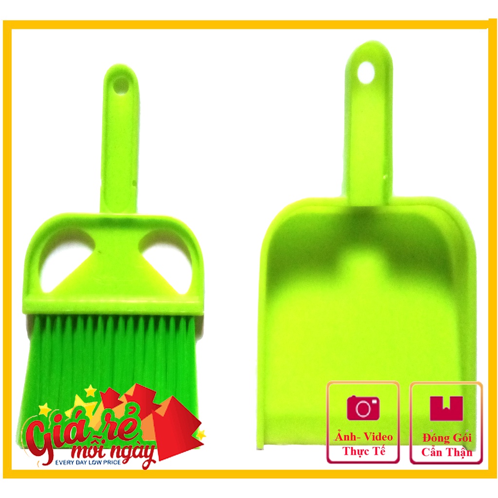 Combo Chổi quét Xẻng Mini vệ sinh sàn ô tô, ngăn kéo, quét bàn thờ, góc tủ quần áo, bàn phím, nhà cửa tiện dụng