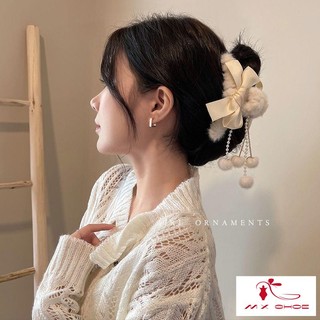[Miễn Phí Không Bán] Kẹp Tóc Kẹp Cá Mập Phủ Lông Thời Trang Thu Đông