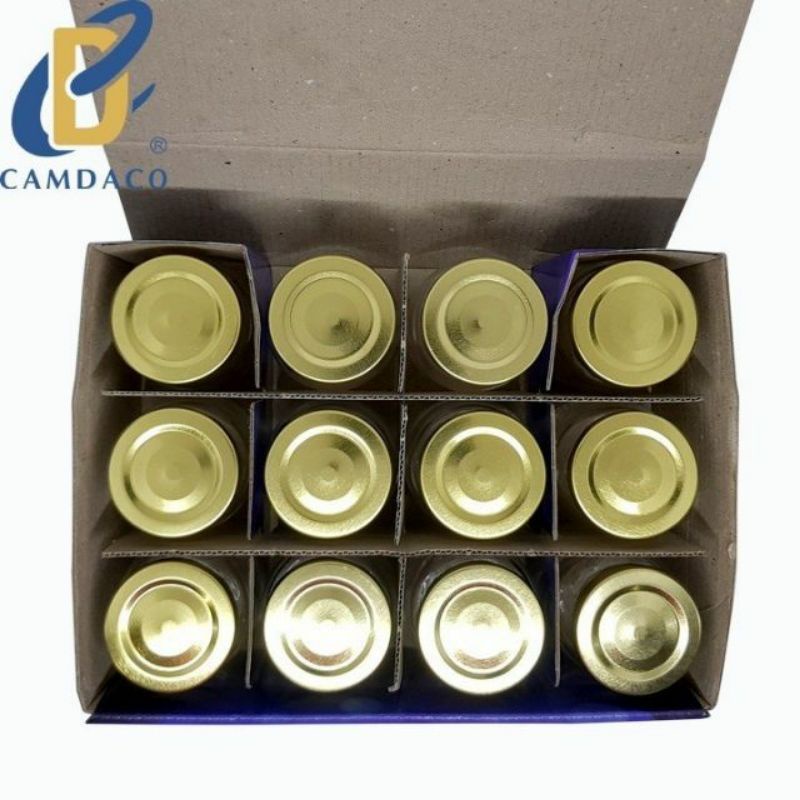 10 HŨ THỦY TINH HŨ YẾN 75MLNẮP THIẾC NẮP VÀNG Và NẮP ĐEN Đ