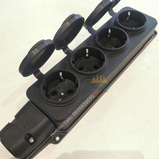 Ổ cắm điện chống nước ngoài trời 4 ổ cắm loại schuko – tiêu chuẩn châu âu & hàn quốc – ip54 16a 250v 3500w type f