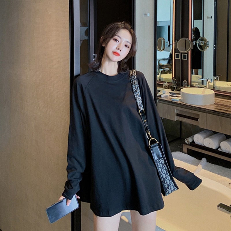 NRVP Áo Thun Nữ Dài Tay Dáng Rộng In Hình Phong Cách Hàn Quốc Kiểu Mới