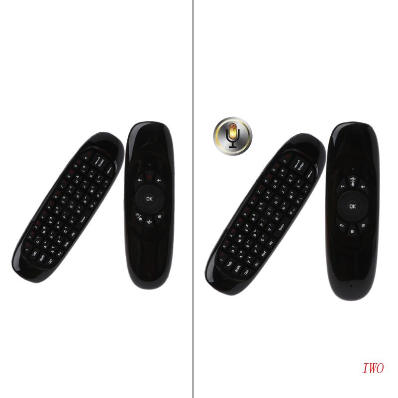 Bàn PhíM Mini Không Dây IWO C120 TíCh HợP ChuộT Bay VớI Mic 2.4G Cho PC TV