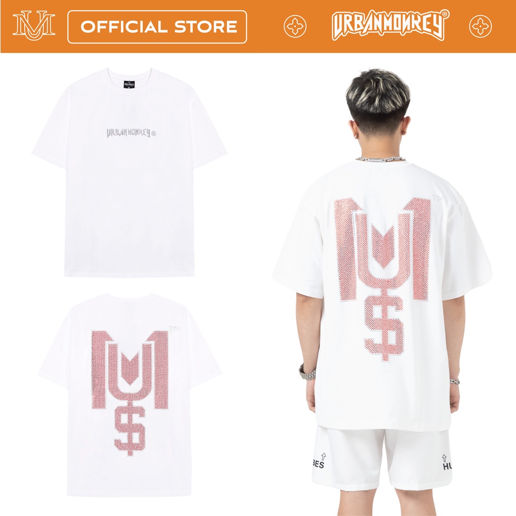 Áo Thun URBAN MONKEY DIAMOND BIG LOGO White 2022 Thiết Kế Nổi Bật | MAN | WOMAN | T-SHIRT