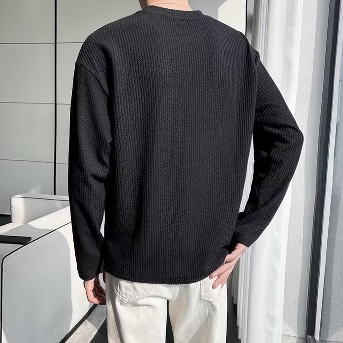 Áo Sweater Màu Trơn Cổ Tròn Dáng Rộng áo sweater nam Phong Cách Hàn Quốc áo sweater nữ Thời Trang SweatShirts Nam Nữ