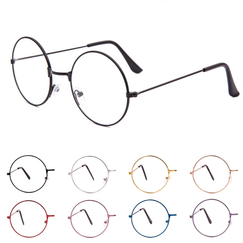 Kính Đọc Sách Gọng Kim Loại Tròn Chống Bức Xạ Và Bức Xạ Ánh Sáng Xanh Phong Cách Harry Potter Thời Trang