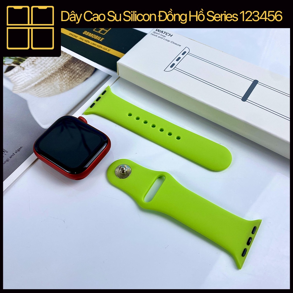 Dây đồng hồ cao su silicone dây đeo đồng hồ series 1/2/3/4/5/6/7 Size 38/40/41/42/44/45mm 88Mobile