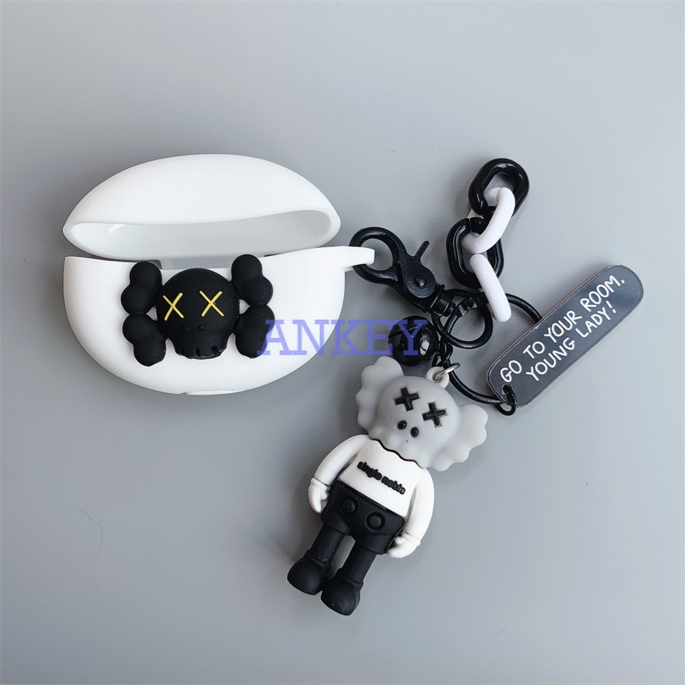 For Soundpeats Engine 4 Cover Kaws Engine4 Lovely Earphone Silicone Case Earbuds Waterproof Shockproof Soft Protective Headphone Cover Headset Skin Doll