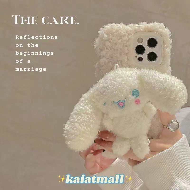 Ốp Điện Thoại Hình Chú Chó Phối Lông Dễ Thương Cho iPhone 14 11 12 13 Pro Max 6 7 8 Plus XR Xs Max