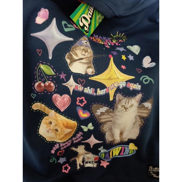 Áo hoodie hình mèo