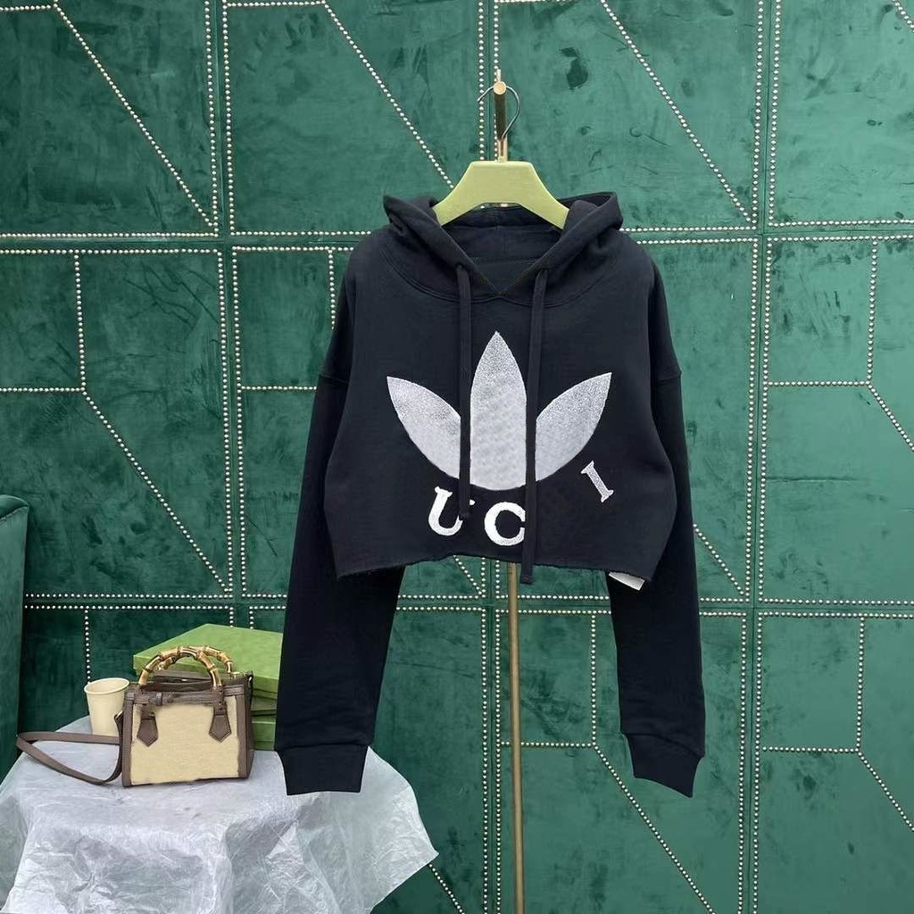 Áo Hoodie Cotton Hai Lớp Tay Dài In Chữ Thời Trang Mùa Thu 2022 Dành Cho Nữ