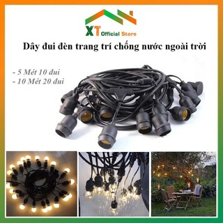 Dây đui đèn trang trí thả ngoài trời đúc chống nước quán cà phê, trà chanh, Đèn sân vườn, hành lang, treo cây