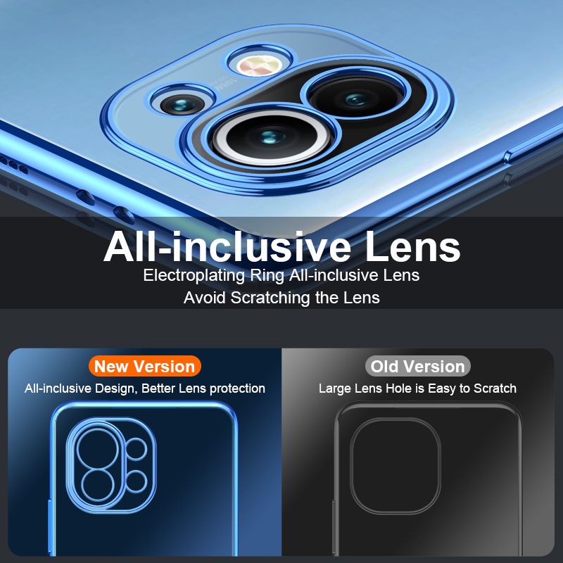 Ốp Điện Thoại Silicon Mạ Điện Sang Trọng Cho Redmi 12 4G Note 12 12S 11S 11 10 9 Pro 11S 10S 9S