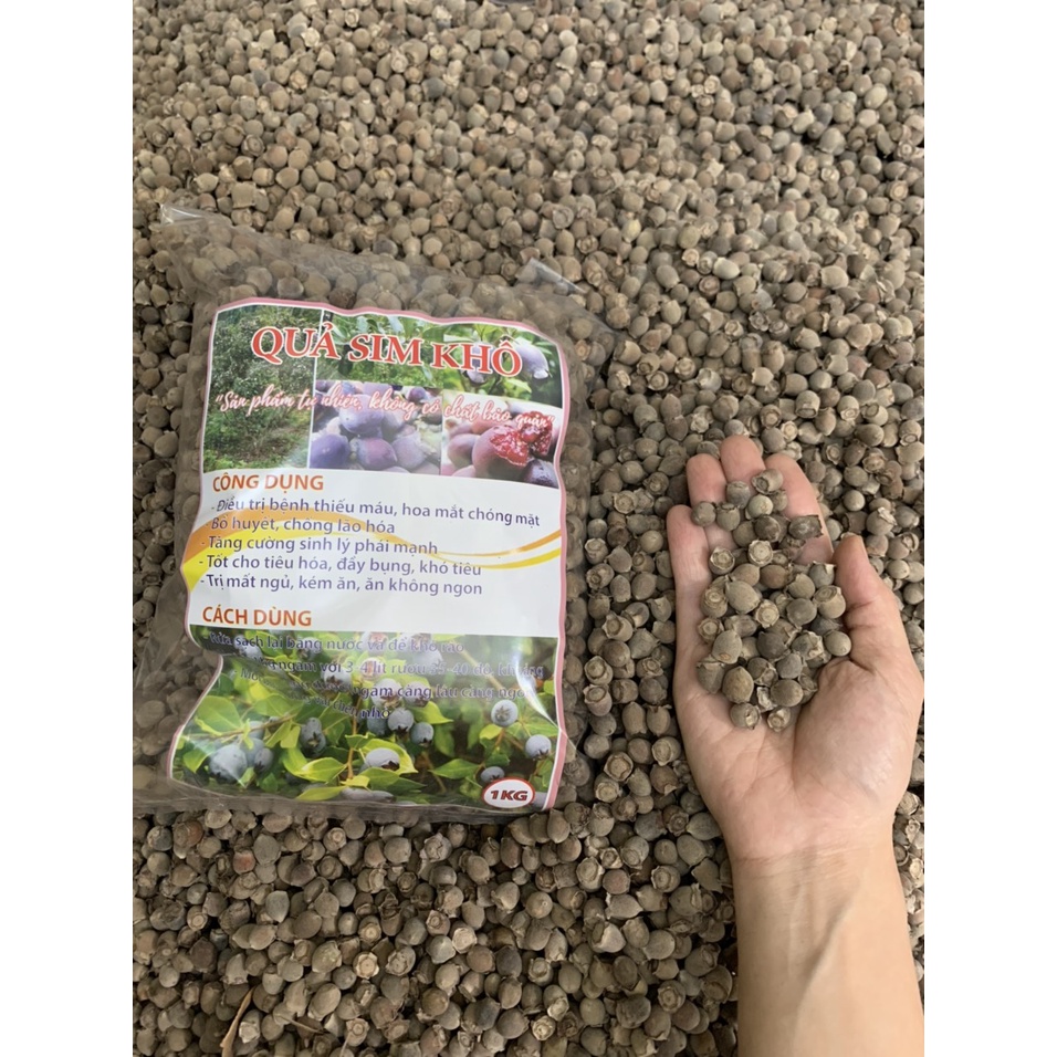 Sim khô rừng chín (1kg), quả sim rừng, ngâm uống thơm ngon, ngọt tự nhiên, dành cho người thiếu máu, xuất sớm