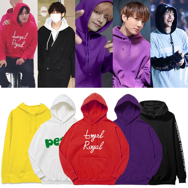 Áo Nỉ Chui Đầu có mũ in chữ đơn giản của nhóm BTS KPOP áo Dạo Phố