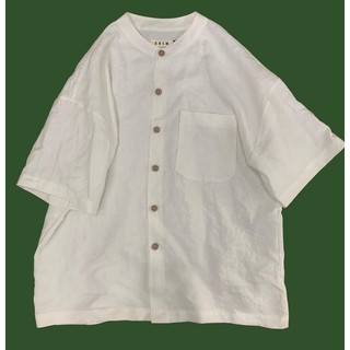 Áo sơ mi trắng cổ tàu linen tưng premium washed cao cấp