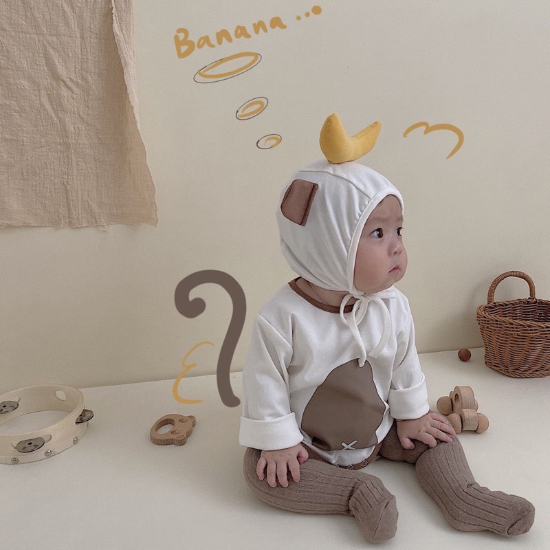 Body con khỉ và trái chuối cho bé Suchin