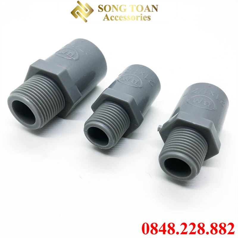 Nối Ren Ngoài Ống Nước, Nối Ren Ngoài Nhựa Bình Minh phi 21 27 34