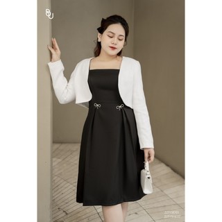 Áo khoác tweet vạt lượn dáng ngắn bigsize - 22t1sak07 -
