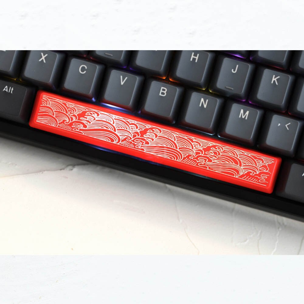 Spacebar Keycap Japanese Red Wave - Phím cách Sóng Nhật
