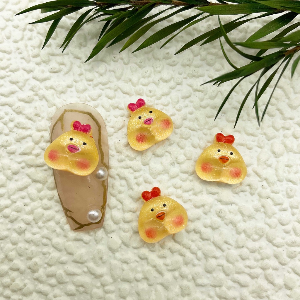 Set 50 Phụ Kiện Trang Trí Móng Tay 3D Hình Động Vật Dễ Thương