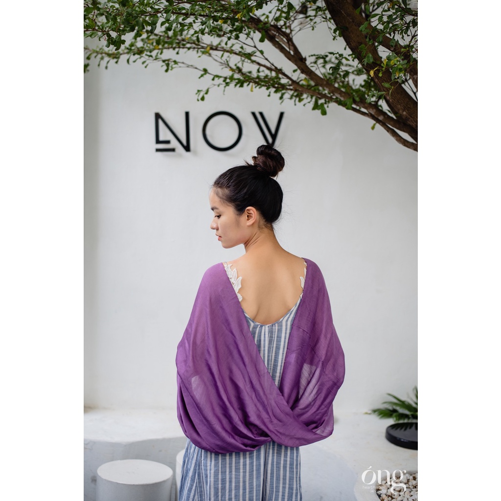 50% Silk 50% Linen mát min, không bí da, không nilong, khăn dệt tại Việt Nam, nhuộm màu Azofree
