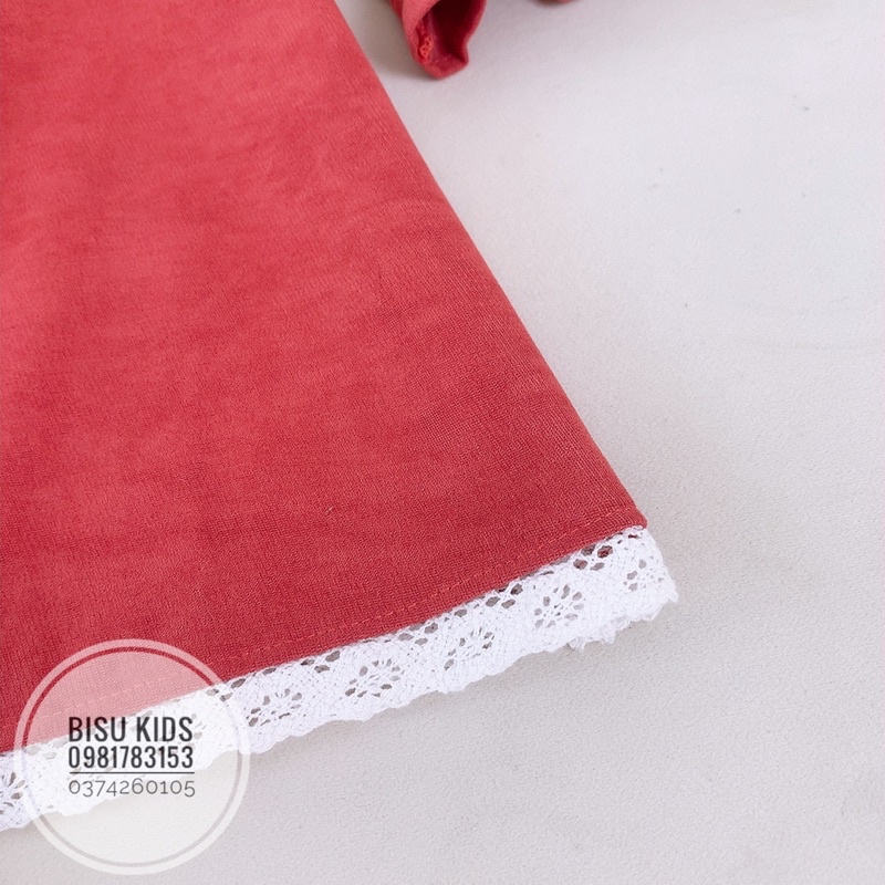 Váy bé gái,Váy cho bé gái mùa thu đông chất liệu nhung chéo size cho bé từ 8-32kg