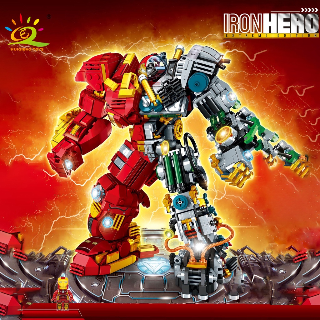 Marvel Avengers Iron Man Half Perspective Anti-Hulk Mecha Toy Toy Robot Boy's Toy Kids Quà tặng tương thích