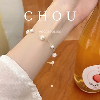 Vòng tay, lắc tay hạt ngọc dây rút | chou accessories |