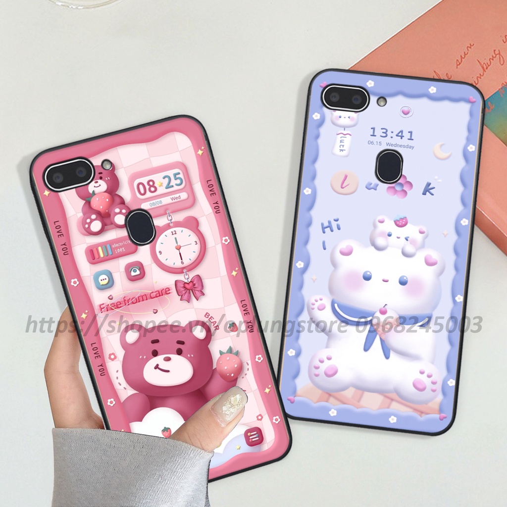 Ốp Oppo Realme 1 / 2 / 2 Pro / Oppo F7 Youth in hình 3D gấu,thỏ cute dễ thương