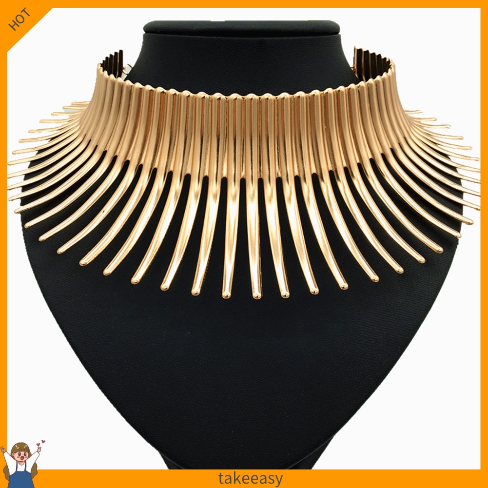 |Ta-ea| Vòng Cổ Nữ Trang Choker Bản To Kẻ Sọc Thời Trang