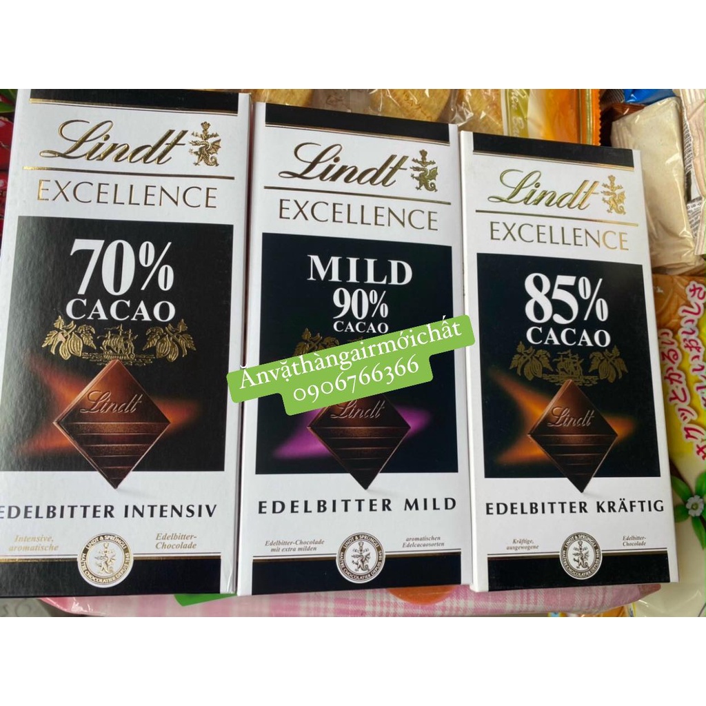 Socola Đắng Lindt Excellence Thanh 100gram