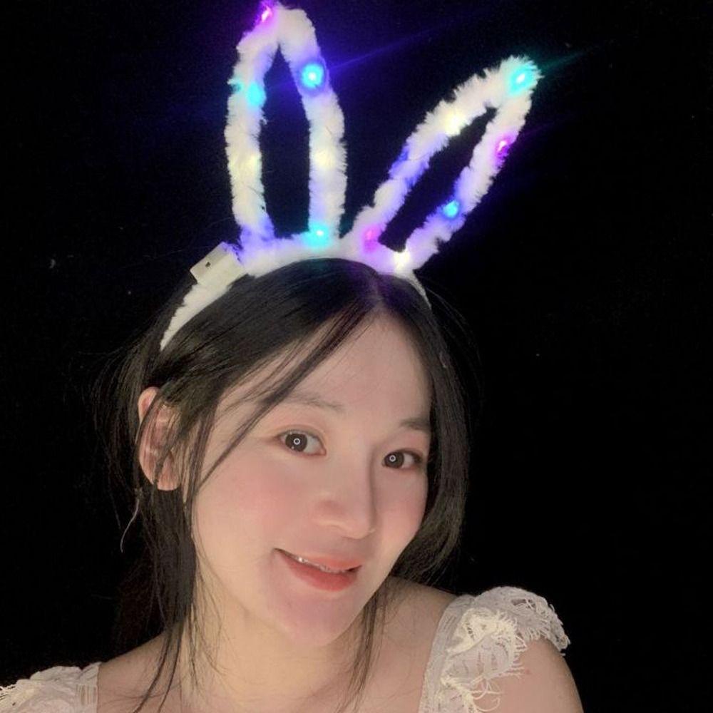 Băng Đô Tai Thỏ Bông Acrylic Thời Trang Dành Cho Trẻ Em