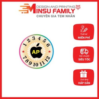 Tem nhãn decal vỡ tròn - Tem bảo hành 1x1cm