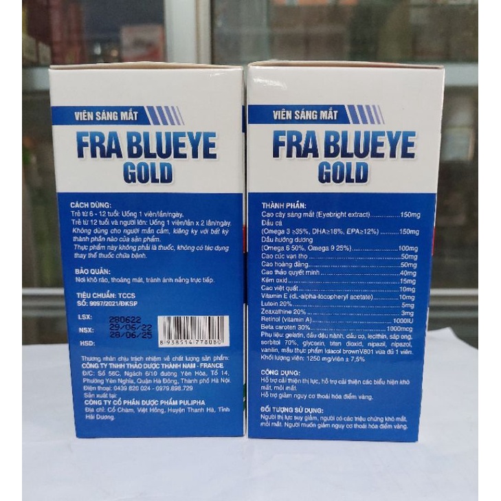 Viên Sáng Mắt FRA BLUEYE GOLD Lọ 50 Viên_ Dược Thành Nam