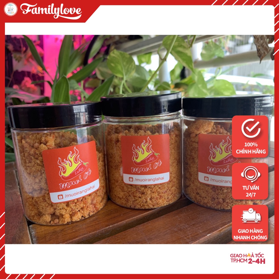 Muối Ớt Rang La Hai - Từ Ớt Sim rừng Đậm đà vị Miền Trung - Hộp 250gr