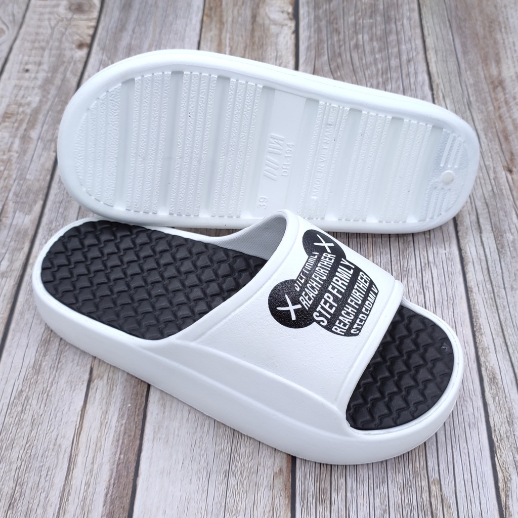 Dép bánh mì nam thời trang Bevis - quai ngang in hình đầu gấu hot siêu đẹp - đế đúc EVA siêu nhẹ êm chân BE209-2