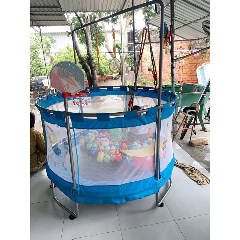 Nhà nhún bóng cho bé yêu  đa năng nhiều môn thể thao kết hợp tăng khả năng vận động cho bé yêu