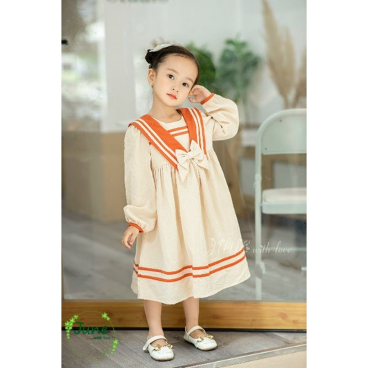 ĐẦM VÁY BÉ GÁI DÀI TAY VẢI MỀM NHẬP MUA 2 TẶNG 1 CHIP BÉ GÁI HAIVANCO 12 đến 40 kg mềm mại THOÁNG MÁT đi học đi chơi đẹp