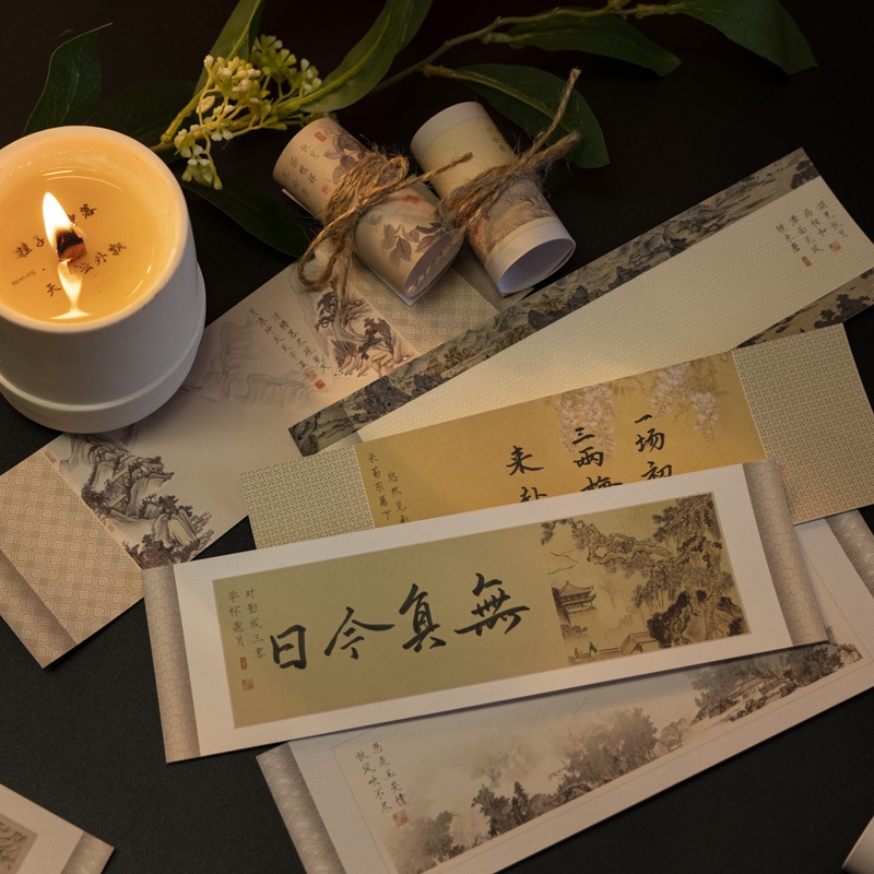 Bộ 20 Tờ 6 Mẫu Giấy Ghi Chú Trang Trí Sổ Tay in Chữ Poets Phong Cách Cổ Điển