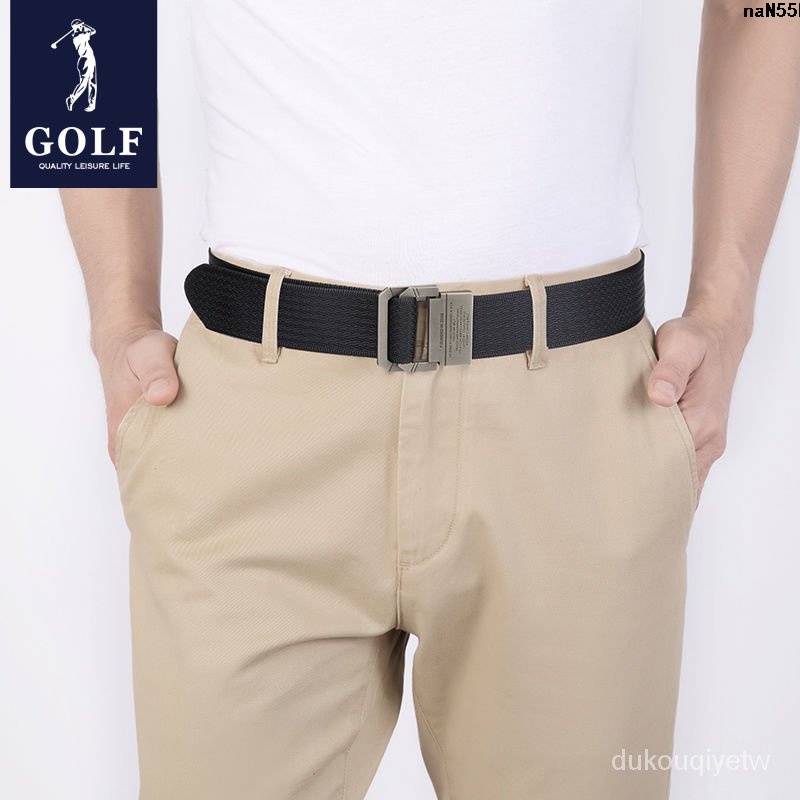 Dây Nịt Vải Bạt Hai Khóa Cài Thời Trang Nam Thanh Lịch Chơi GOLF