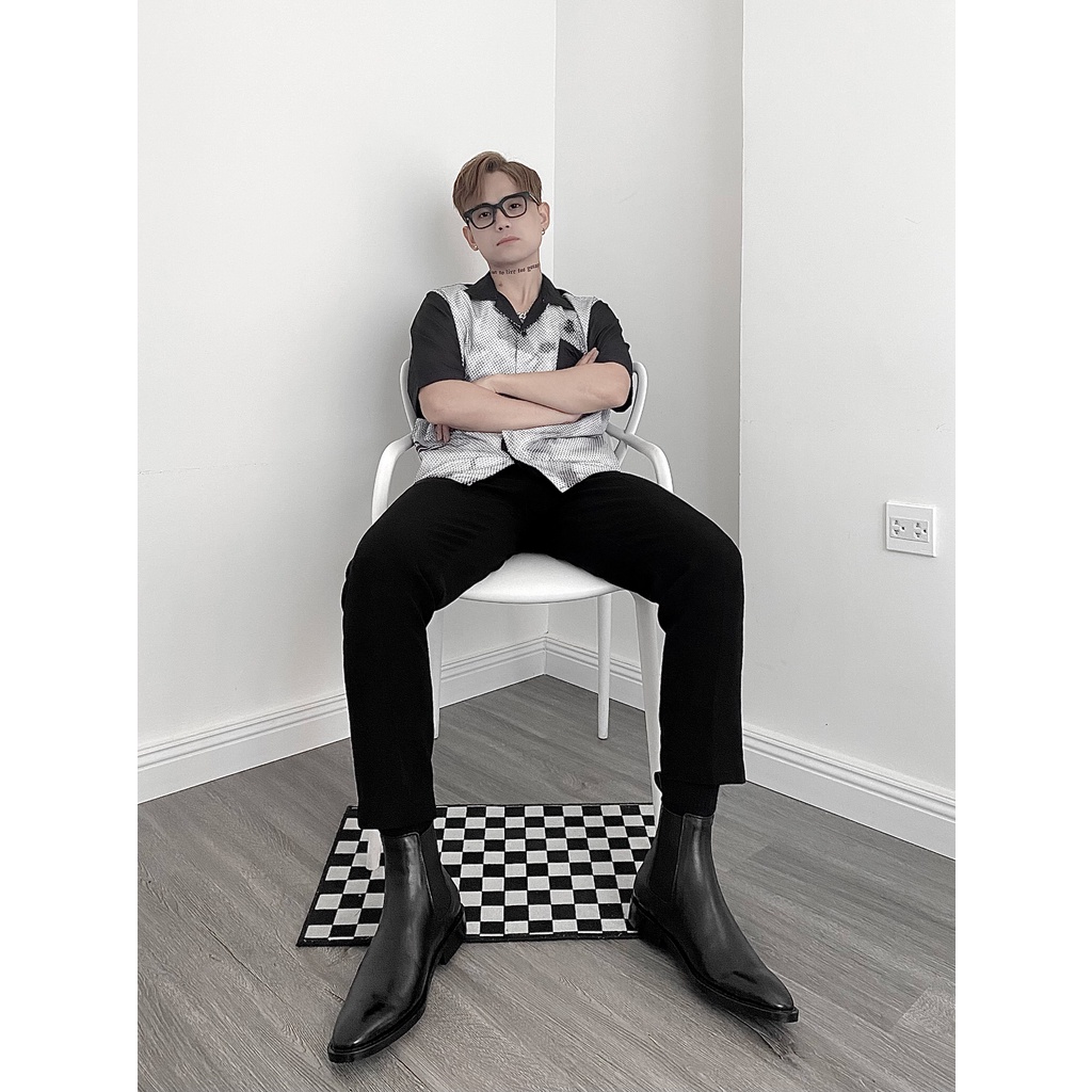 Áo sơ mi họa tiết nam nư unisex form rộng SKULL HAND chất liệu lụa CNK