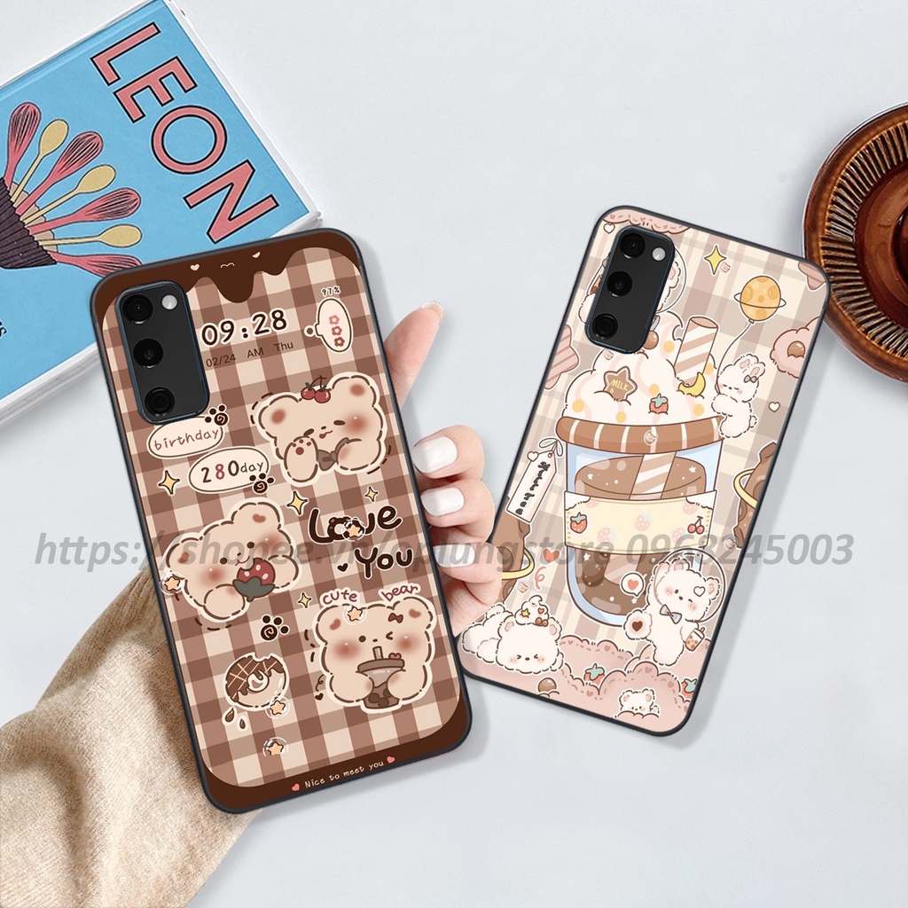 Ốp Samsung S20 FE / A21 / M31 / M51 / M52 5G bộ hình bear lovely,merry christmas,space,mill tea cute