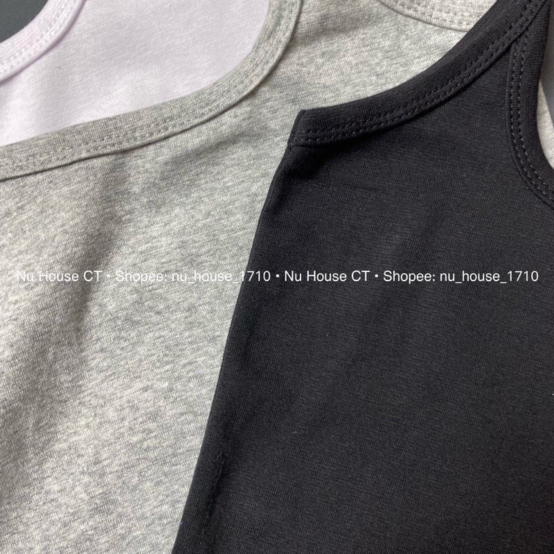 Áo 2 dây croptop thun găn tăm co dãn 4 chiều kèm ảnh thật NU HOUSE